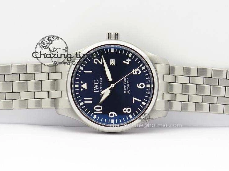 MIROTIME 0314 Durable Mark XVIII Le Petit Prince IW327004 SS Mk Maker Best Edition Blue Dial On SS Bracelet A 7297